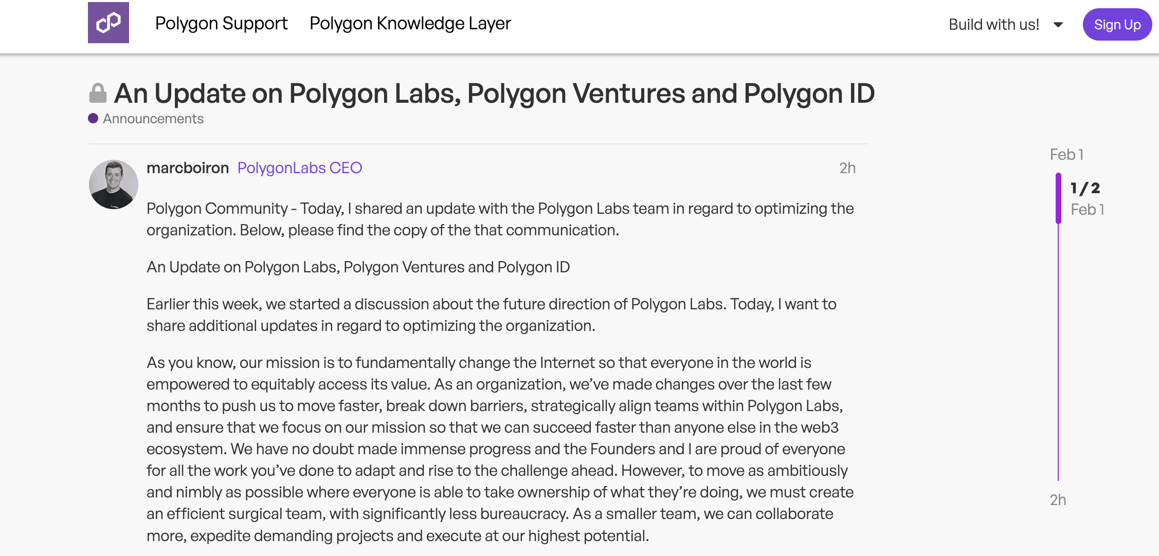 bài viết của ceo polygon labs